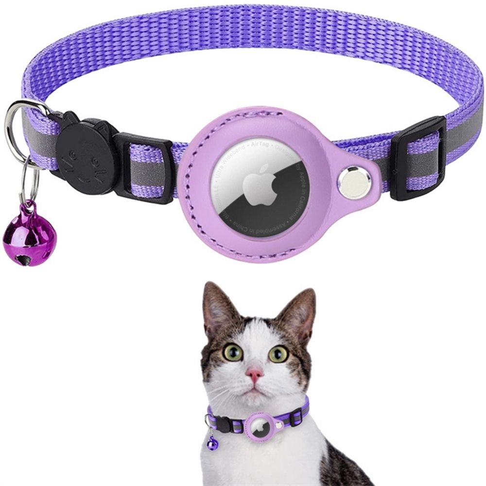 Reflective Cat GPS Tracker Collar – Breakaway Safety Buckle, Adjustable Fit & Night Visibility