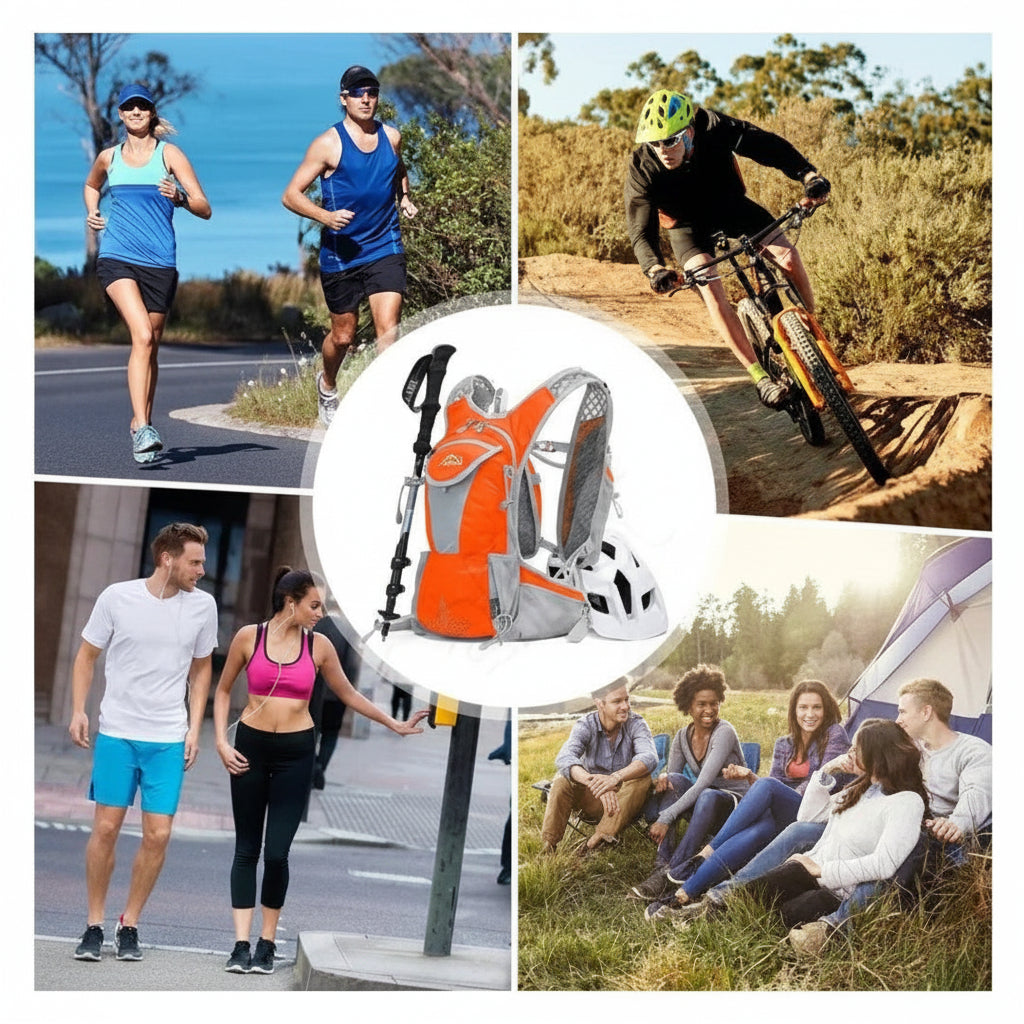 Ultra-Light Waterproof Backpack with Built-In Water Bladder – Hydration Pack for Hiking, Cycling and Outdoor Adventures