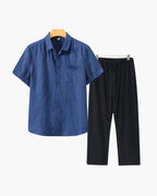 Vintage Linen Short Sleeve Set