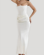 Claire | Women's Draped Maxi Dress for Wedding Guests