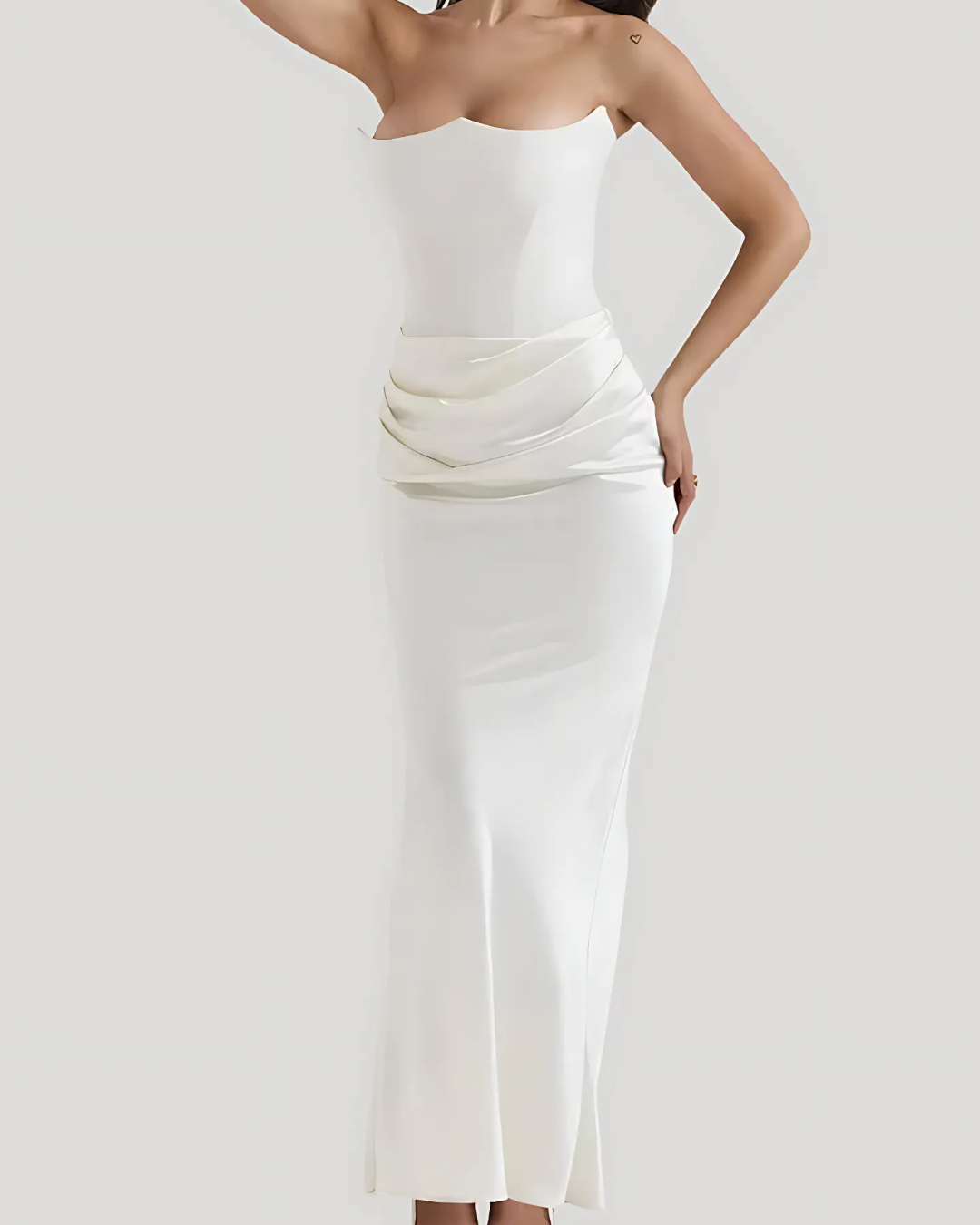 Claire | Women's Draped Maxi Dress for Wedding Guests