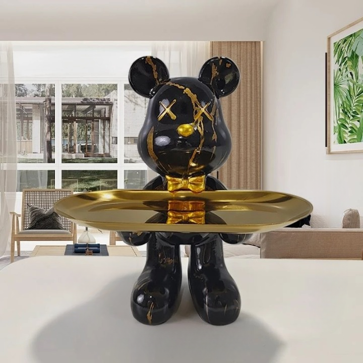 Decorative Bear Storage Figure for Home Decor – Functional Accent Organizer for Living Room, Office and Shelves