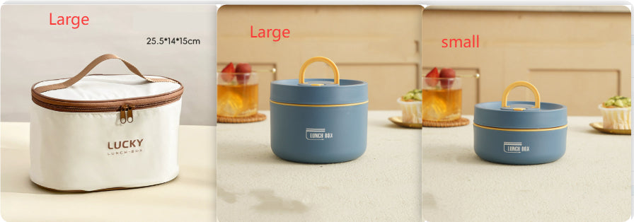 Insulated Stainless Steel Bento Box Stackable Lunch Container with Thermal Storage