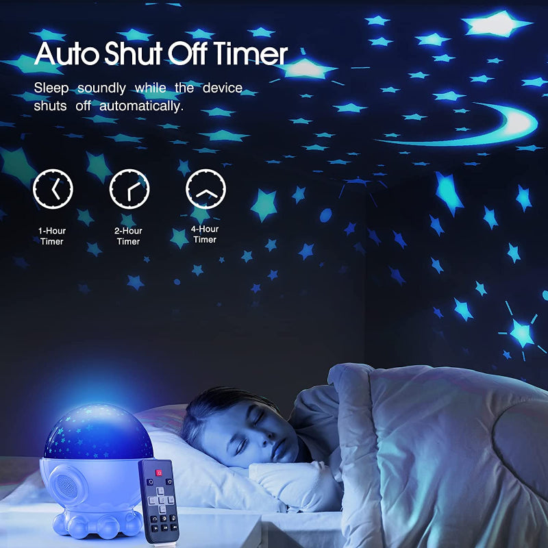 LED Night Light Projector with Ocean & Star Effects – Relaxing Bedroom Projector with Music Feature for Kids and Adults