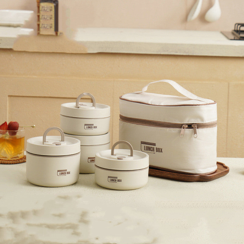 Insulated Stainless Steel Bento Box Stackable Lunch Container with Thermal Storage