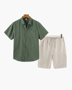 Vintage Linen Shorts Set