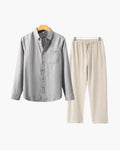 Classic Linen Long Sleeve Set - Old Money Style
