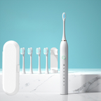 Rechargeable Electric Toothbrush with Replacement Brush Heads – Daily Oral Care Device for Effective Cleaning and Home Use