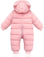 Winter Baby Romper with Bear Ears – Warm One-Piece Outfit for Newborns and Infants in Cold Weather