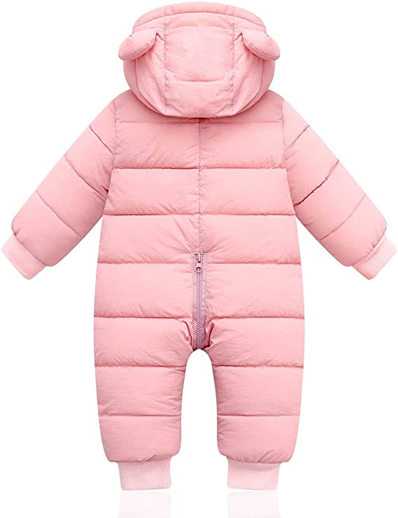 Winter Baby Romper with Bear Ears – Warm One-Piece Outfit for Newborns and Infants in Cold Weather