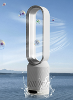 3-in-1 Air Cooler & Purifier | Bladeless Design | 8-Speed Cooling | 90° Oscillation | LED Touch Controls