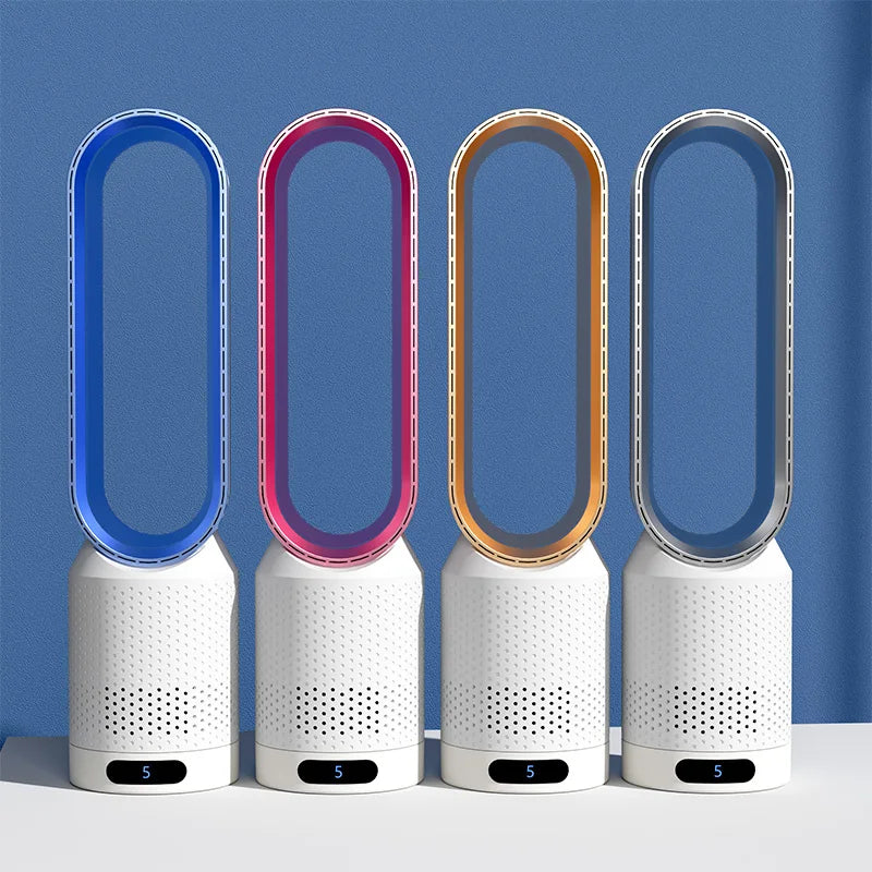 3-in-1 Air Cooler & Purifier | Bladeless Design | 8-Speed Cooling | 90° Oscillation | LED Touch Controls