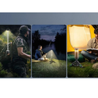 Battery-Powered LED Camping Lamp with Tripod and Power Bank – Long-Lasting Portable Light for Camping, Travel and Outdoor Use