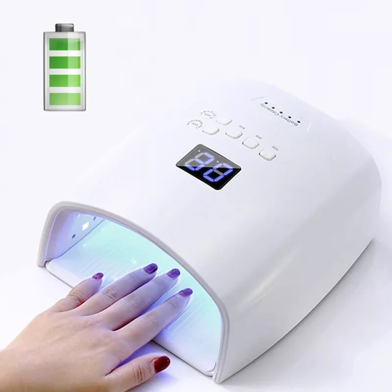 Battery-Powered UV Nail Dryer with Automatic Sensor and 66W Power – Portable Gel Curing Lamp