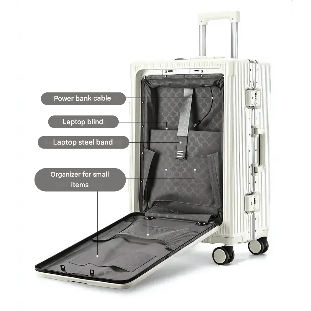 Hard Shell Suitcase for Travel and Business Trips – Durable Lightweight Luggage with Smooth Spinner Wheels