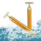 AurumGlow | Opulent Gold Facial Roller for Radiant Skin Massage