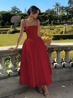 Gabriella | Elegant Midi Dress with Corset for Women – Perfect for Wedding Guests