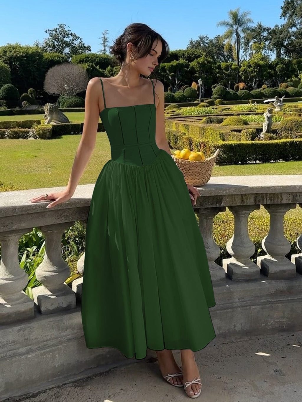 Gabriella | Elegant Midi Dress with Corset for Women – Perfect for Wedding Guests