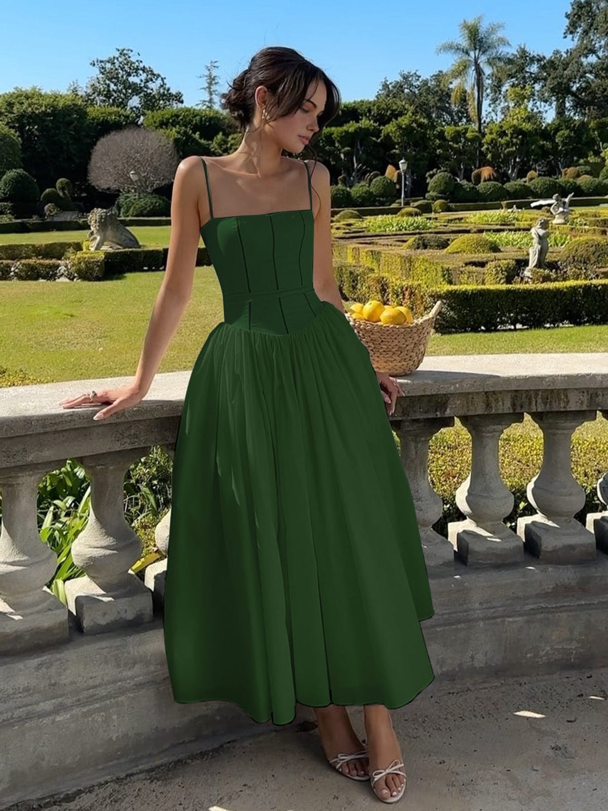 Gabriella | Elegant Midi Dress with Corset for Women – Perfect for Wedding Guests