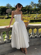 Gabriella | Elegant Midi Dress with Corset for Women – Perfect for Wedding Guests
