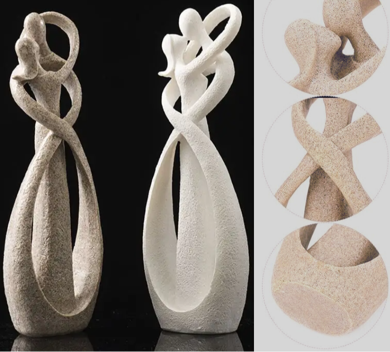 Eternal Embrace – Abstract Figurine of Timeless Love | Modern Home Décor & Unique Gift