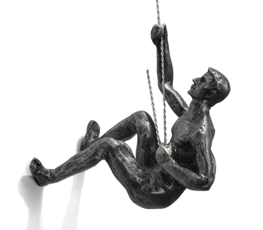 Climber Wall Art Sculpture for Modern Home Decor – Artistic Wall Decoration for Living Room, Office and Creative Interiors