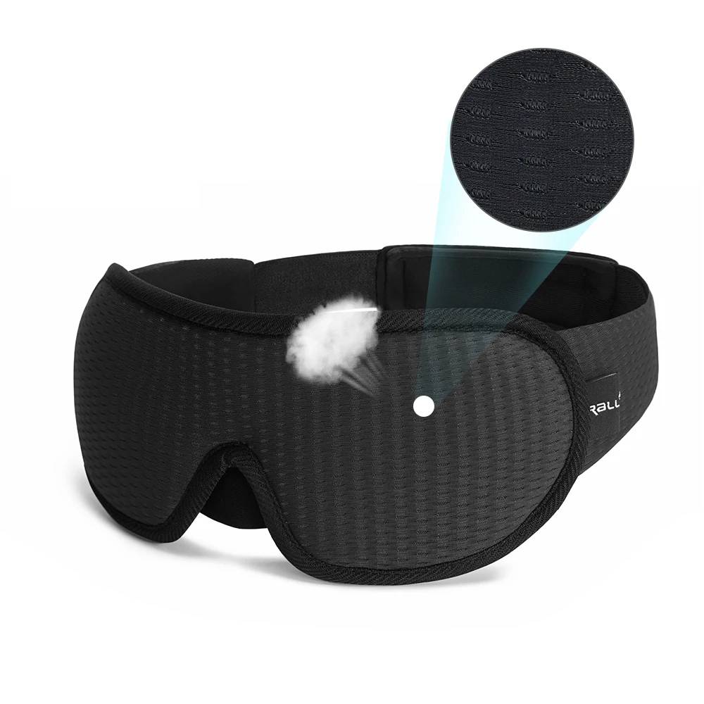 3D Contoured Memory Foam Sleep Mask - Ultimate Eye Mask for Total Darkness