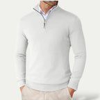 Men's Pullover with Zip and Long Sleeves for a Casual Look