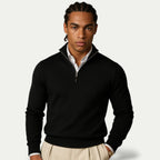 Men's Pullover with Zip and Long Sleeves for a Casual Look