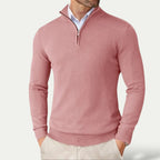 Men's Pullover with Zip and Long Sleeves for a Casual Look