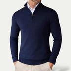 Men's Pullover with Zip and Long Sleeves for a Casual Look