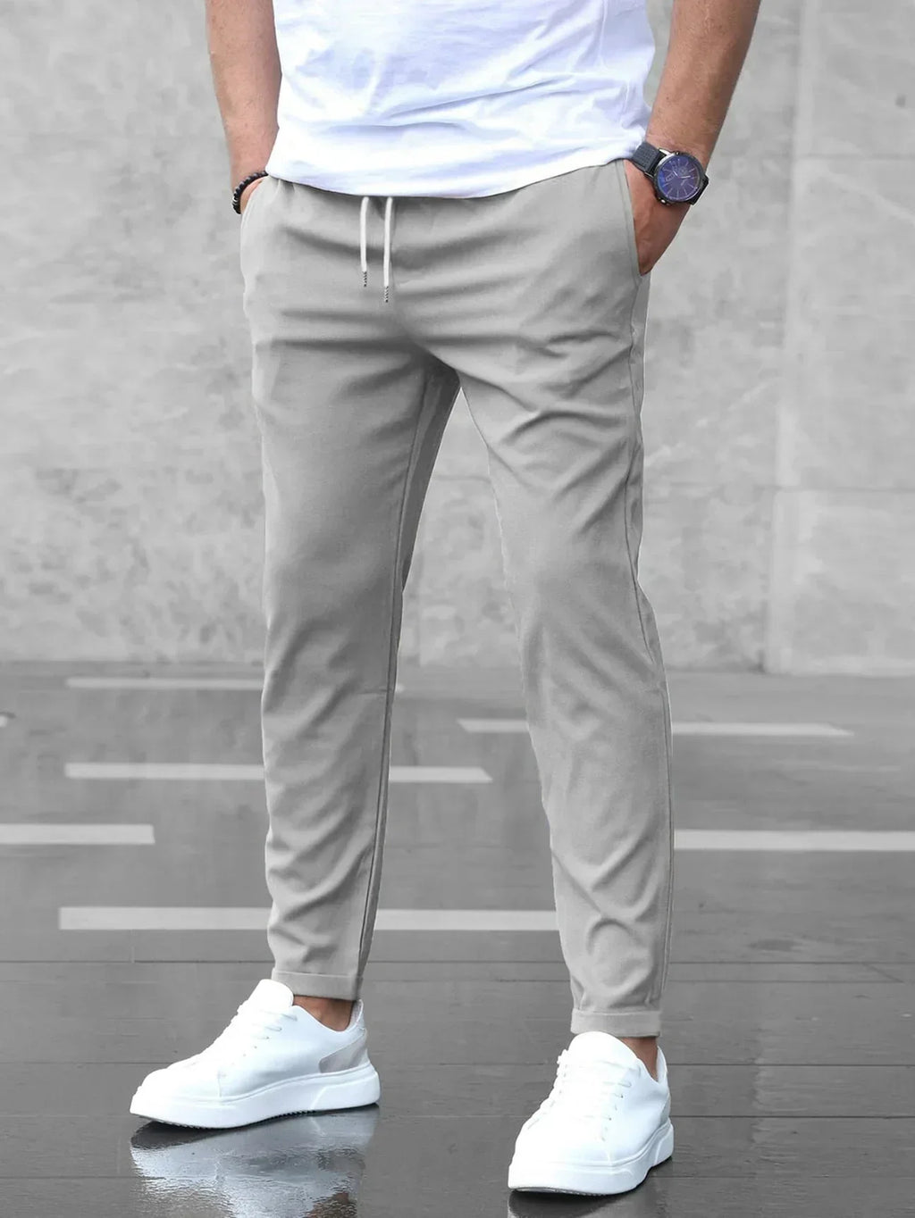 Men’s Stretch Trousers for Everyday Wear – Comfortable Slim-Fit Pants for Work, Casual Outfits and Modern Style