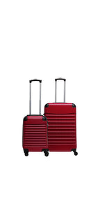 2-Piece Hardshell Suitcase Set – Airline-Friendly Spinner Luggage for Trips -  Siena Red
