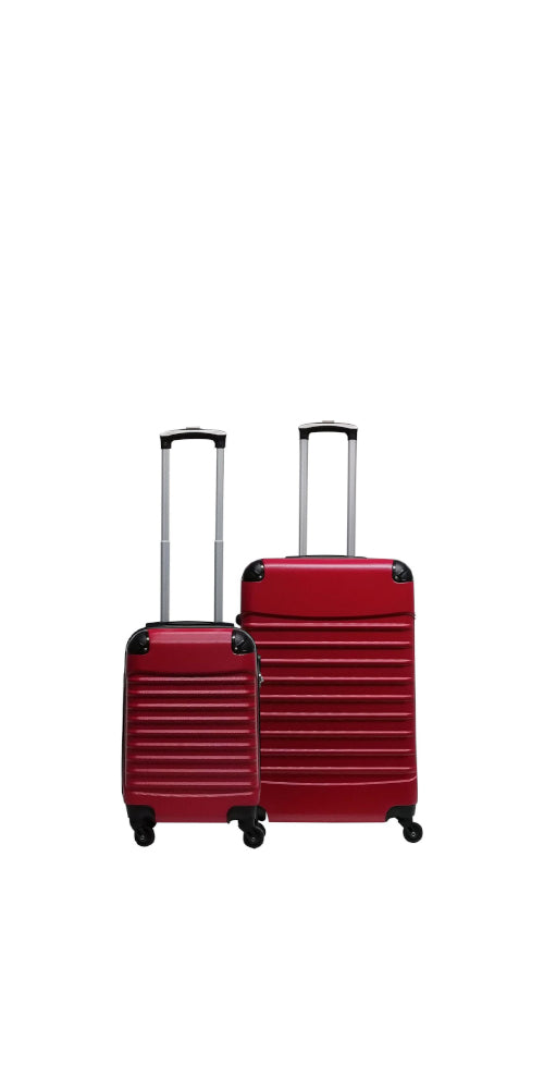 2-Piece Hardshell Suitcase Set – Airline-Friendly Spinner Luggage for Trips -  Siena Red