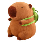 Capybara Plush Toy with Turtle Backpack – Cute Soft Stuffed Animal for Cuddling, Gifts and Bedroom Decor