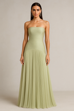 Lysandra Eve. – Strapless Pleated Long Dress