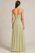 Lysandra Eve. – Strapless Pleated Long Dress