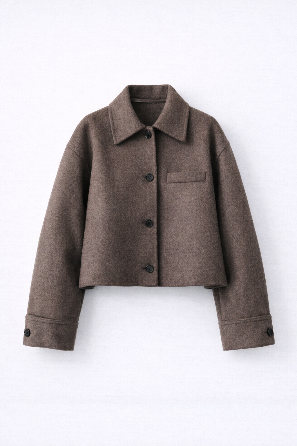 Riley | Autumn – Oversized Short Coat with Wool-Like Texture
