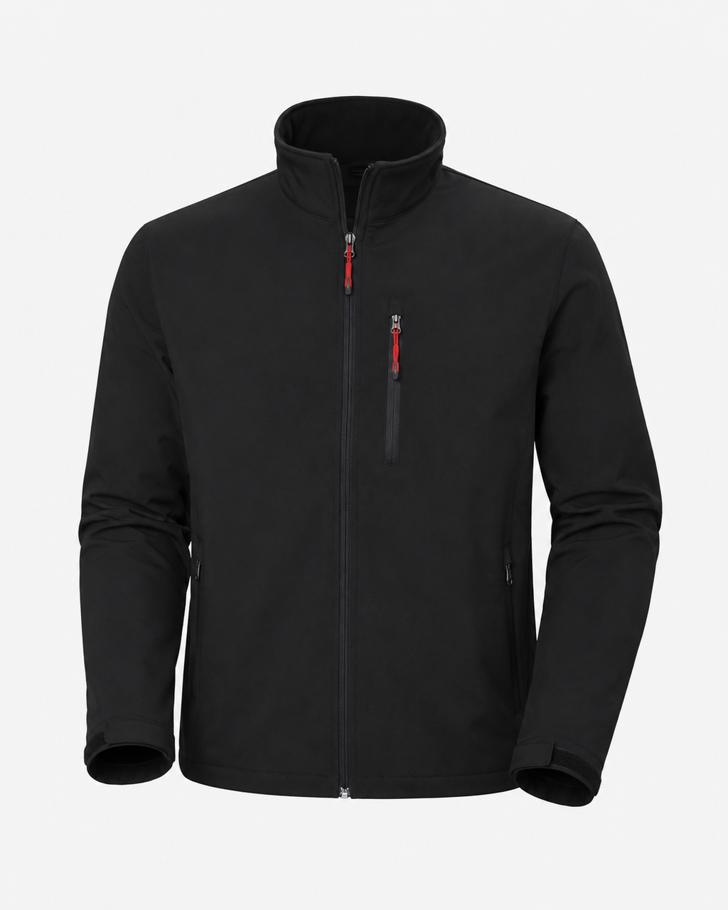 Men's Zip-Up Jacket with Water-Resistant Design and Collar