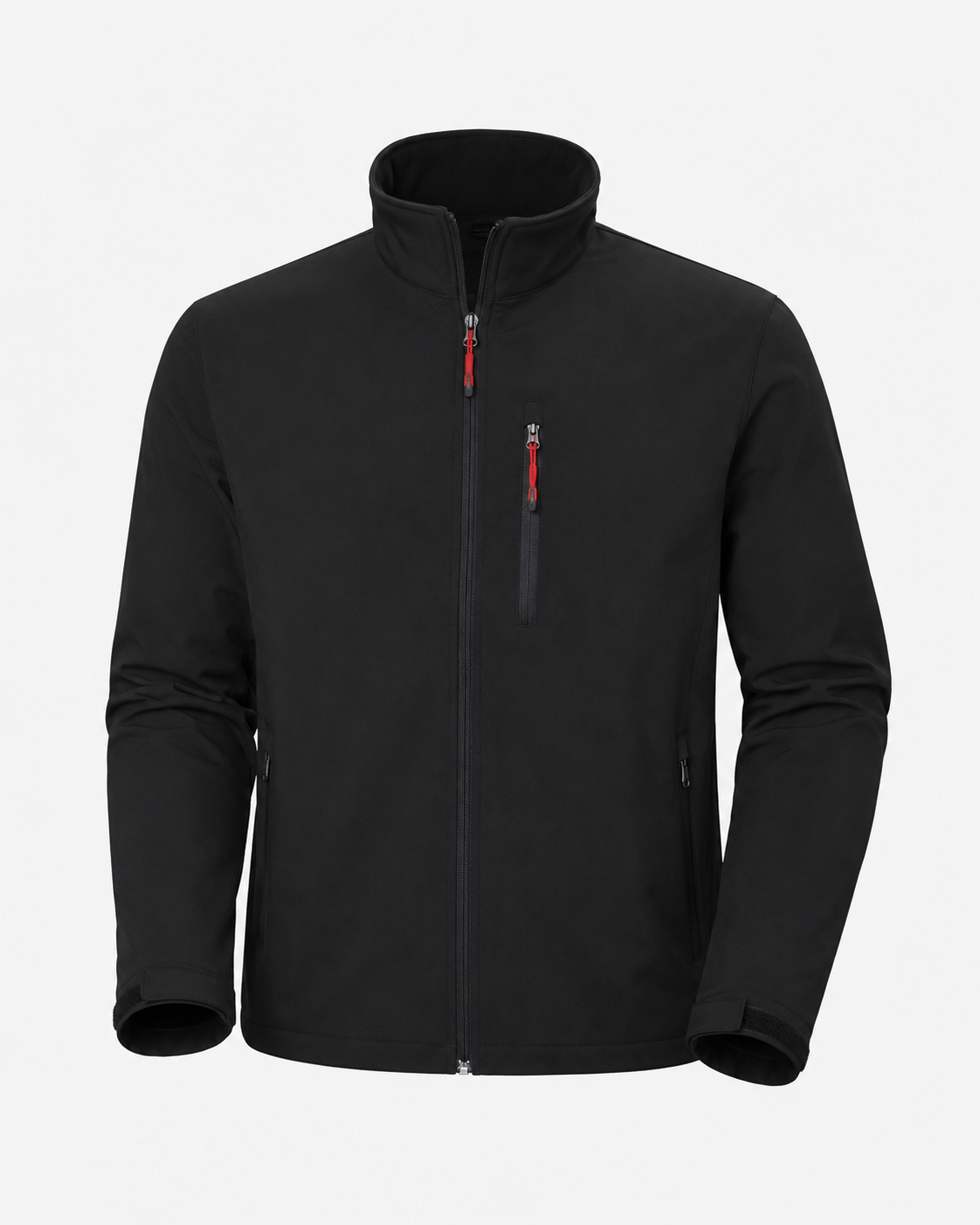Men's Zip-Up Jacket with Water-Resistant Design and Collar