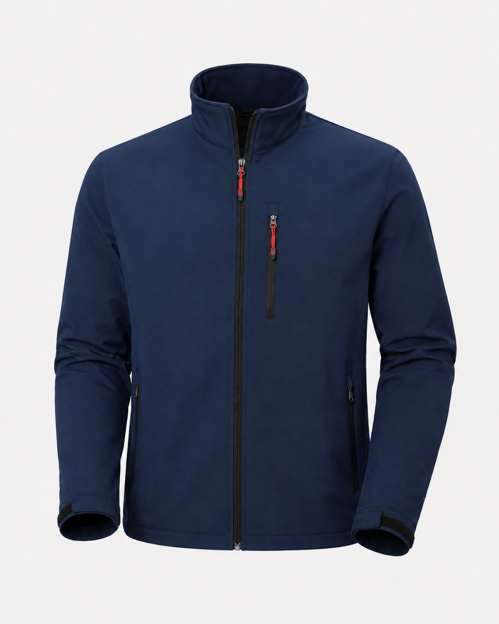 Men's Zip-Up Jacket with Water-Resistant Design and Collar