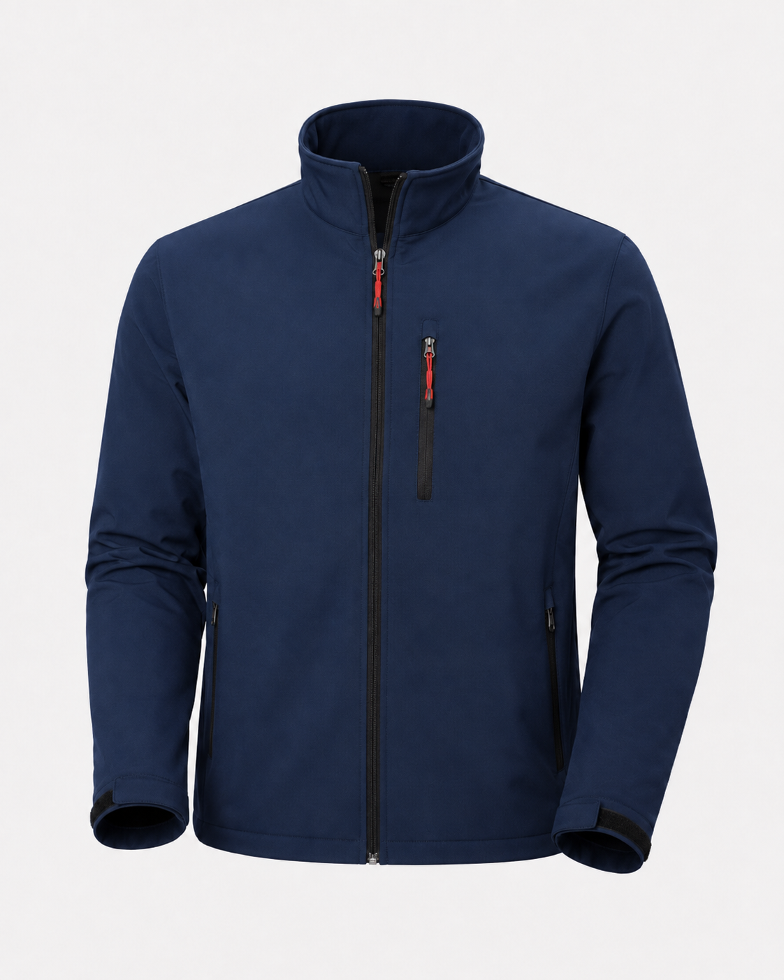 Men's Zip-Up Jacket with Water-Resistant Design and Collar