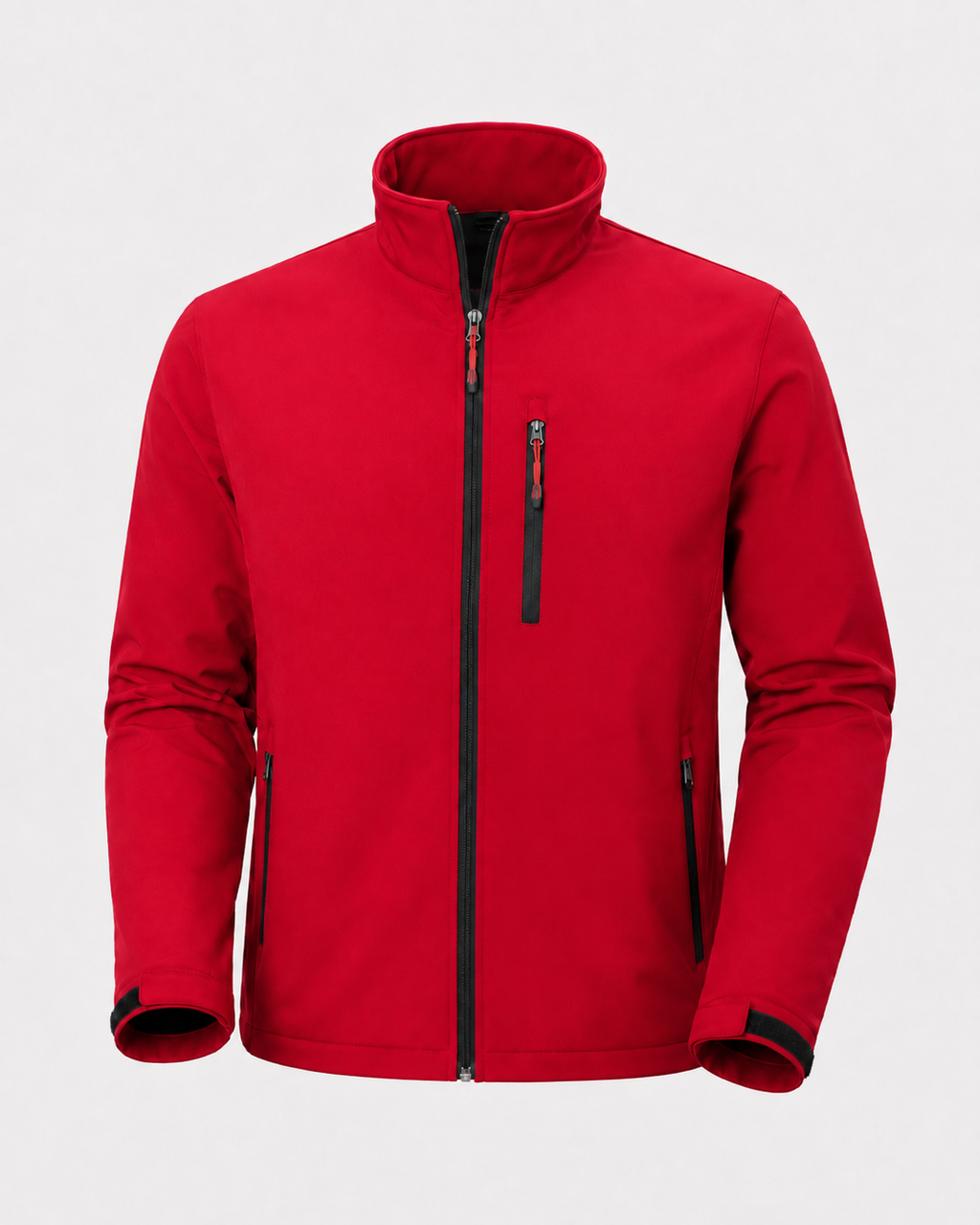 Men's Zip-Up Jacket with Water-Resistant Design and Collar