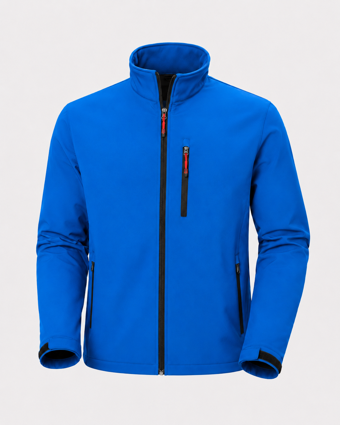Men's Zip-Up Jacket with Water-Resistant Design and Collar