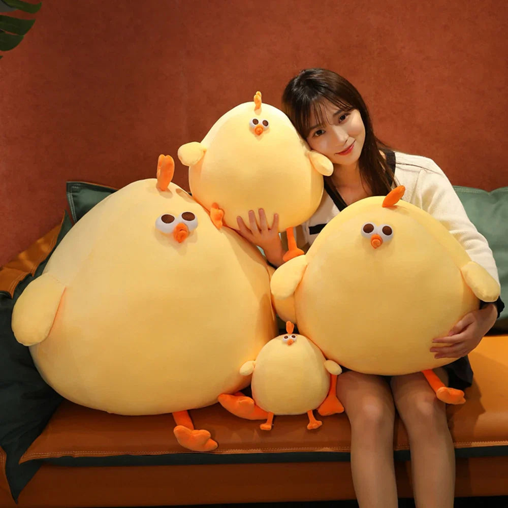 Large Plush Chicken Toy for Cuddling – Oversized Soft Stuffed Animal for Comfort, Play and Home Decor