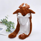 Interactive Bunny Ears Hat for Kids and Adults – Cute Plush Hat with Moving Ears for Play, Costumes and Gifts
