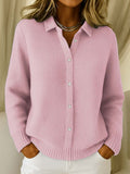 Timeless Elegance Classic Knitted Cardigan with Stylish Collar | Everyday Essential by Ellese & Co