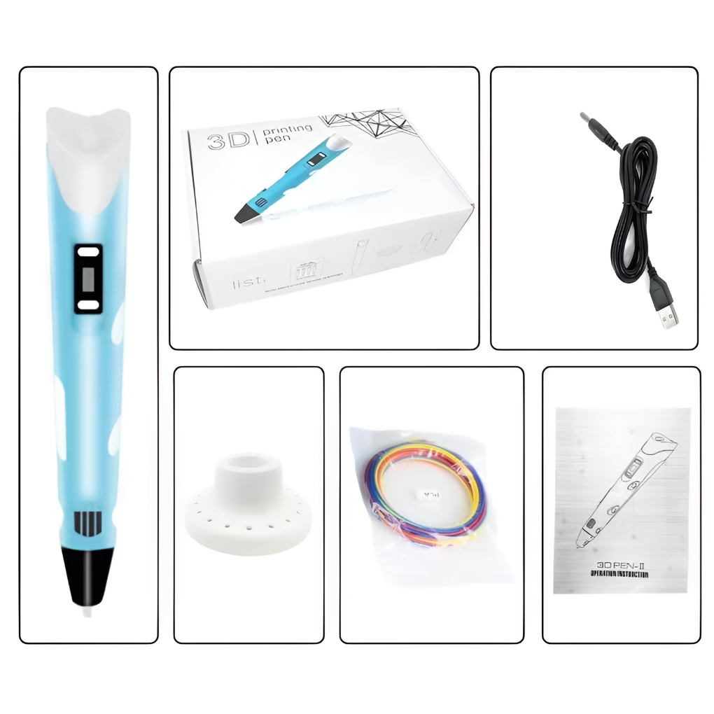 3D Creative Drawing Pen – Adjustable Speed, USB Powered, Compatible with PLA/ABS Filaments