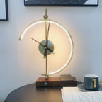 Rechargeable Table Lamp with Integrated Clock – Elegant Ambient Lighting for Bedroom, Living Room and Nightstand Use