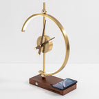 Rechargeable Table Lamp with Integrated Clock – Elegant Ambient Lighting for Bedroom, Living Room and Nightstand Use